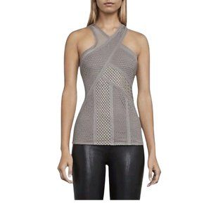 Bcbgmaxazria "Katlin" Geometric Sleeveless Mesh top, size small.